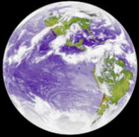 Infrared image of Earth.